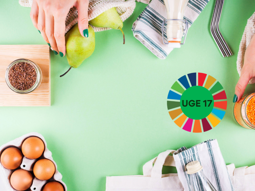 Mad på et bord og logo for uge 17